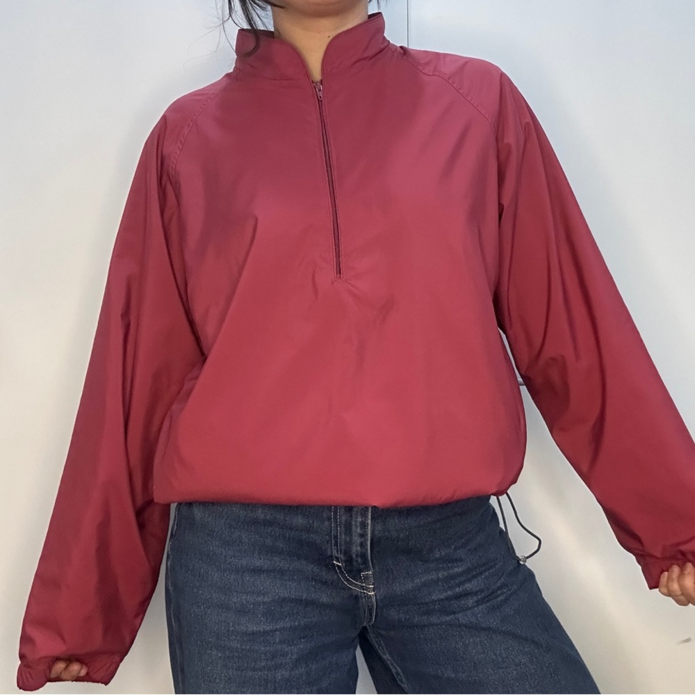 Red Quarter-Zip Pullover